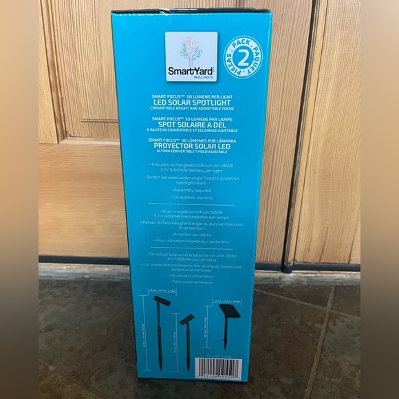 Solar LED Spotlight Solar Lights for Yard 2-pack - Picture 4 of 4